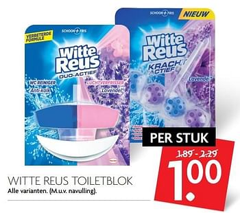 Aanbiedingen Witte reus toiletblok - Witte reus - Geldig van 07/05/2017 tot 13/05/2017 bij Deka Markt