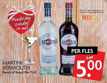 Aanbiedingen Martini vermouth bianco of rosso - Martini - Geldig van 07/05/2017 tot 13/05/2017 bij Deka Markt