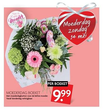 Aanbiedingen Moederdag boeket - Huismerk - Deka Markt - Geldig van 07/05/2017 tot 13/05/2017 bij Deka Markt