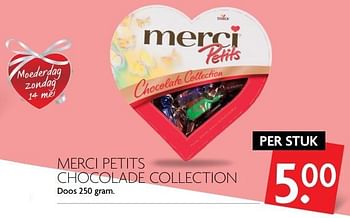 Aanbiedingen Merci petits chocolade collection - MERCI - Geldig van 07/05/2017 tot 13/05/2017 bij Deka Markt
