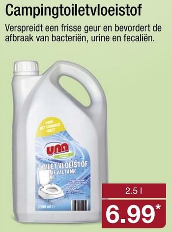 Aanbiedingen Campingtoiletvloeistof - Una - Geldig van 08/05/2017 tot 13/05/2017 bij Aldi