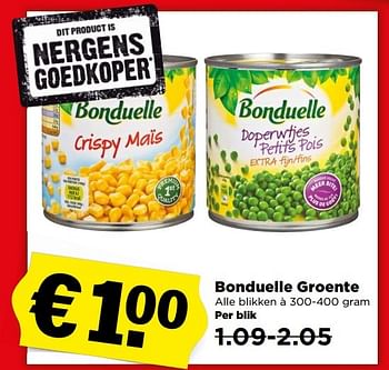 Aanbiedingen Bonduelle groente - Bonduelle - Geldig van 07/05/2017 tot 13/05/2017 bij Plus