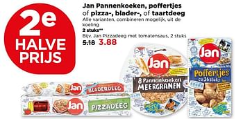 Aanbiedingen Jan pizzadeeg met tomatensaus - Jan - Geldig van 07/05/2017 tot 13/05/2017 bij Plus