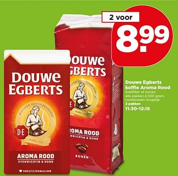 Aanbiedingen Douwe egberts koffie aroma rood - Douwe Egberts - Geldig van 07/05/2017 tot 13/05/2017 bij Plus