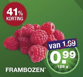 Aanbiedingen Frambozen - Huismerk - Aldi - Geldig van 08/05/2017 tot 13/05/2017 bij Aldi