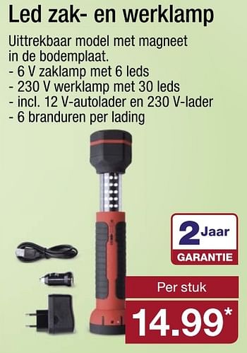 Aanbiedingen Led zak- en werklamp - Huismerk - Aldi - Geldig van 08/05/2017 tot 13/05/2017 bij Aldi