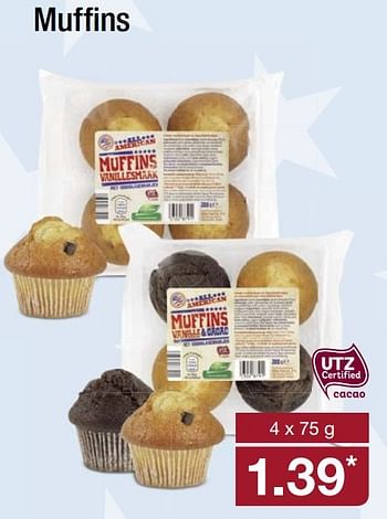 Aanbiedingen Muffins - All American - Geldig van 08/05/2017 tot 13/05/2017 bij Aldi