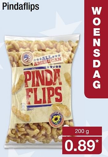 Aanbiedingen Pindaflips - All American - Geldig van 08/05/2017 tot 13/05/2017 bij Aldi