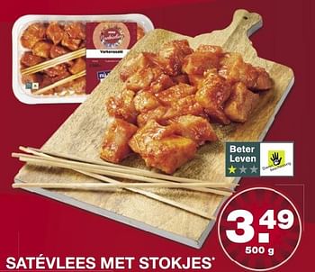 Aanbiedingen Satévlees met stokjes - Huismerk - Aldi - Geldig van 08/05/2017 tot 13/05/2017 bij Aldi