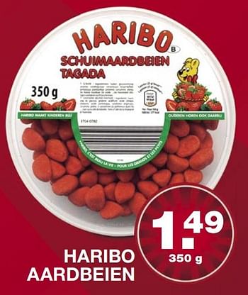 Aanbiedingen Haribo aardbeien - Haribo - Geldig van 08/05/2017 tot 13/05/2017 bij Aldi