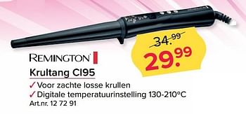 Aanbiedingen Remington krultang ci95 - Remington - Geldig van 01/05/2017 tot 14/05/2017 bij Kijkshop
