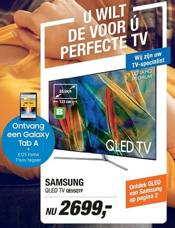 Aanbiedingen Samsung qled tv qe55q7f - Samsung - Geldig van 01/05/2017 tot 14/05/2017 bij Electro World
