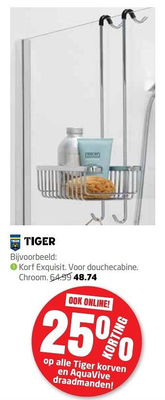 Aanbiedingen Korf exquisit. voor douchecabine. chroom - Tiger - Geldig van 01/05/2017 tot 14/05/2017 bij Formido