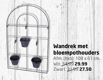 Aanbiedingen Wandrek met bloempothouders - Huismerk - Formido - Geldig van 01/05/2017 tot 14/05/2017 bij Formido