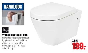 Aanbiedingen Wandclosetpack lux - Pliefer - Geldig van 01/05/2017 tot 14/05/2017 bij Formido