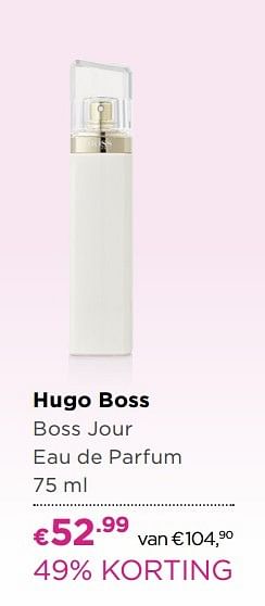 Aanbiedingen Hugo boss boss jour eau de parfum - Hugo Boss - Geldig van 01/05/2017 tot 14/05/2017 bij Ici Paris XL