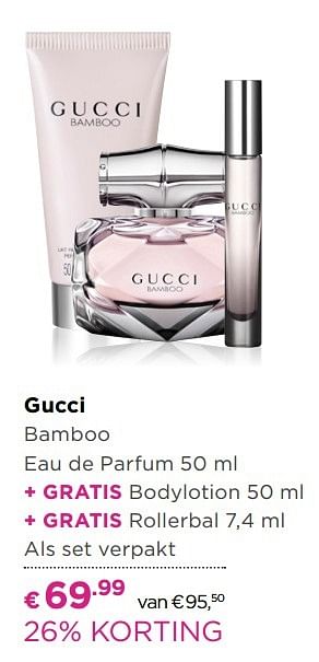 Aanbiedingen Gucci bamboo eau de parfum - Gucci - Geldig van 01/05/2017 tot 14/05/2017 bij Ici Paris XL