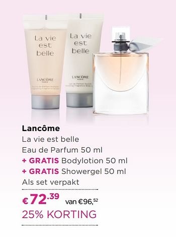 Aanbiedingen Lancôme la vie est belle eau de parfum - Lancome - Geldig van 01/05/2017 tot 14/05/2017 bij Ici Paris XL
