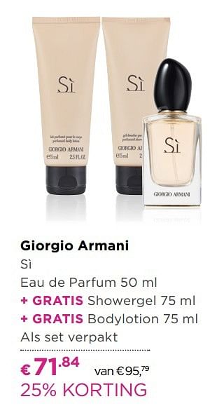 Aanbiedingen Giorgio armani sì eau de parfum - Giorgio Armani - Geldig van 01/05/2017 tot 14/05/2017 bij Ici Paris XL