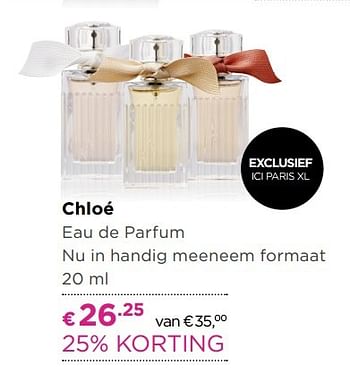 Aanbiedingen Chloé eau de parfum nu in handig meeneem formaat - Chloé - Geldig van 01/05/2017 tot 14/05/2017 bij Ici Paris XL
