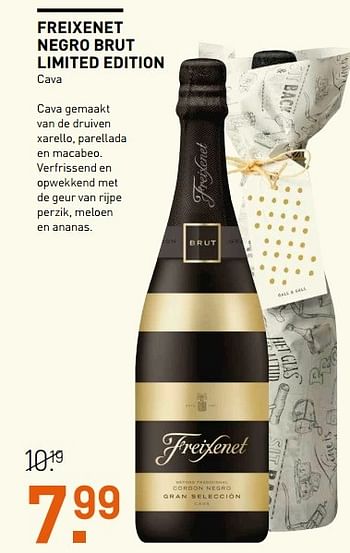 Aanbiedingen Freixenet negro brut limited edition - Freixenet - Geldig van 01/05/2017 tot 14/05/2017 bij Gall & Gall