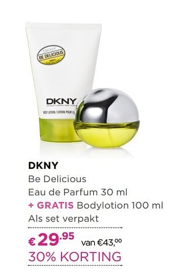 Aanbiedingen Dkny be delicious eau de parfum + gratis bodylotion als set verpakt - DKNY - Geldig van 01/05/2017 tot 14/05/2017 bij Ici Paris XL