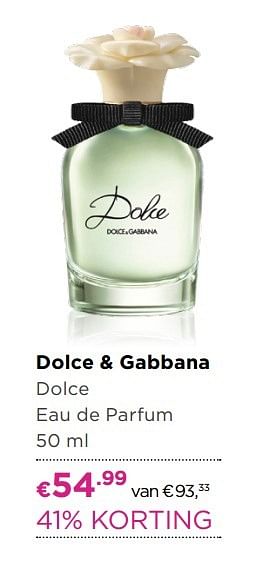 Aanbiedingen Dolce + gabbana dolce eau de parfum - Dolce &amp; Gabbana - Geldig van 01/05/2017 tot 14/05/2017 bij Ici Paris XL