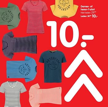 Aanbiedingen Dames- of heren-t-shirt - Huismerk - ANWB - Geldig van 08/05/2017 tot 21/05/2017 bij ANWB