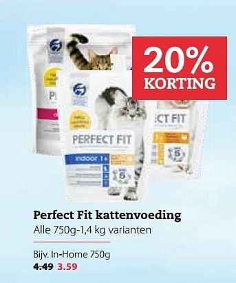 Aanbiedingen Perfect fit kattenvoeding - Perfect Fit  - Geldig van 01/05/2017 tot 14/05/2017 bij Pets Place