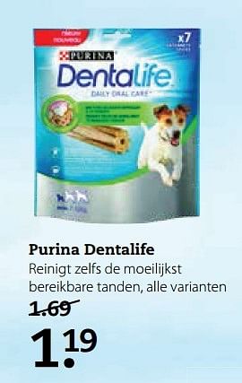 Aanbiedingen Purina dentalife - Purina - Geldig van 01/05/2017 tot 14/05/2017 bij Pets Place