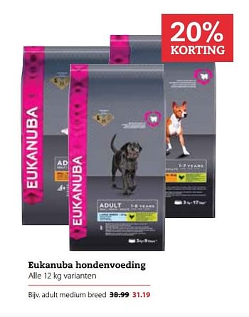 Aanbiedingen Eukanuba hondenvoeding - Eukanuba - Geldig van 01/05/2017 tot 14/05/2017 bij Pets Place