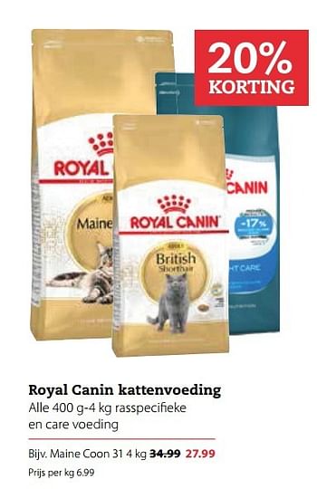 Aanbiedingen Royal canin kattenvoeding - Royal Canin - Geldig van 01/05/2017 tot 14/05/2017 bij Pets Place