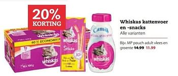 Aanbiedingen Whiskas kattenvoer en -snacks - Whiskas - Geldig van 01/05/2017 tot 14/05/2017 bij Pets Place