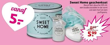 Aanbiedingen Sweet home geschenkset - Huismerk - Trekpleister - Geldig van 02/05/2017 tot 14/05/2017 bij Trekpleister