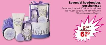 Aanbiedingen Lavendel hoedendoos geschenkset - Lavendel - Geldig van 02/05/2017 tot 14/05/2017 bij Trekpleister
