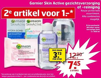 Aanbiedingen Micellair water gevoelige huid - Garnier - Geldig van 02/05/2017 tot 14/05/2017 bij Trekpleister