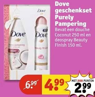 Aanbiedingen Dove geschenkset purely pampering - Dove - Geldig van 09/05/2017 tot 14/05/2017 bij Kruidvat