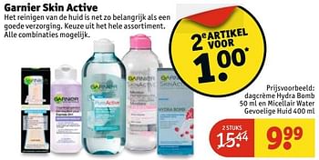 Aanbiedingen Dagcrème hydra bomb en micellair water gevoelige huid - Garnier - Geldig van 09/05/2017 tot 14/05/2017 bij Kruidvat
