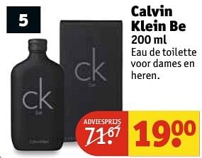 Aanbiedingen Calvin klein be - Calvin Klein - Geldig van 09/05/2017 tot 14/05/2017 bij Kruidvat