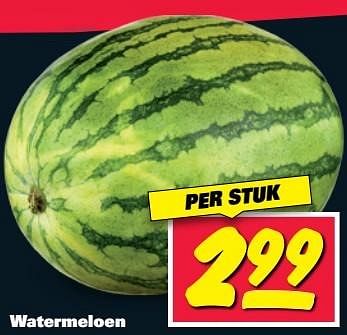 Aanbiedingen Watermeloen - Huismerk - Nettorama - Geldig van 08/05/2017 tot 14/05/2017 bij Nettorama