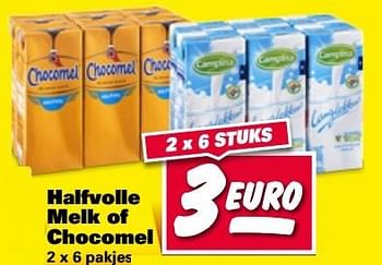 Aanbiedingen Halfvolle melk of chocomel - Chocomel - Geldig van 08/05/2017 tot 14/05/2017 bij Nettorama