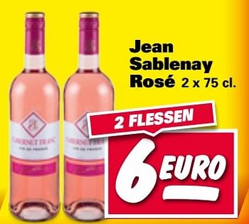 Aanbiedingen Jean sablenay huiswijn rosé - Rosé wijnen - Geldig van 08/05/2017 tot 14/05/2017 bij Nettorama