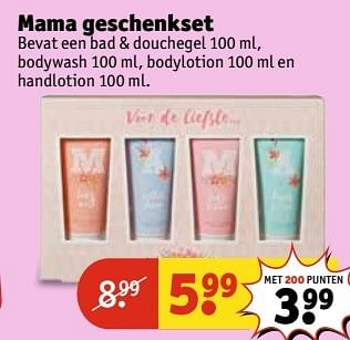 Aanbiedingen Mama geschenkset - Mama - Geldig van 09/05/2017 tot 14/05/2017 bij Kruidvat