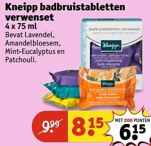 Aanbiedingen Kneipp badbruistabletten verwenset - Kneipp - Geldig van 09/05/2017 tot 14/05/2017 bij Kruidvat