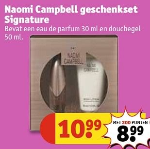 Aanbiedingen Naomi campbell geschenkset signature - Naomi Campbell - Geldig van 09/05/2017 tot 14/05/2017 bij Kruidvat