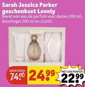 Aanbiedingen Sarah jessica parker geschenkset lovely - Sarah Jessica Parker - Geldig van 09/05/2017 tot 14/05/2017 bij Kruidvat