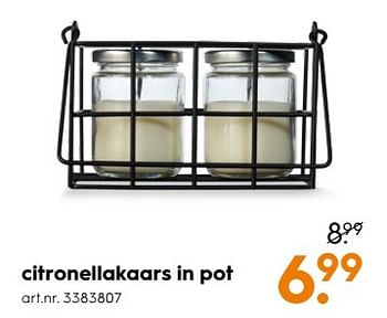 Aanbiedingen Citronellakaars in pot - Huismerk - Blokker - Geldig van 06/05/2017 tot 14/05/2017 bij Blokker