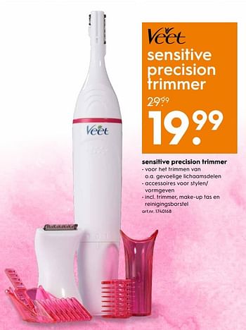 Aanbiedingen Veet sensitive precision trimmer - Veet - Geldig van 06/05/2017 tot 14/05/2017 bij Blokker