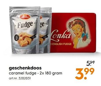 Aanbiedingen Geschenkdoos caramel fudge - Lonka - Geldig van 06/05/2017 tot 14/05/2017 bij Blokker
