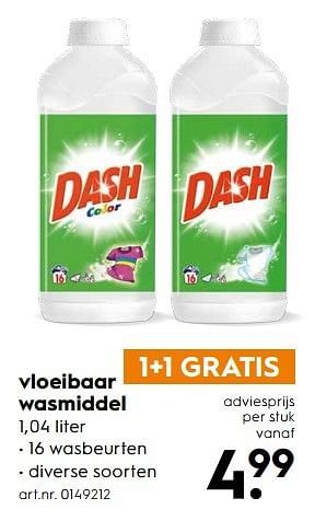 Aanbiedingen Vloeibaar wasmiddel - Dash - Geldig van 06/05/2017 tot 14/05/2017 bij Blokker
